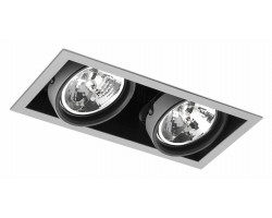 Foco Kardan PRO2 empotrar para 2 Lámpara AR111/QR111 Blanco, Gris ó Negro H182mm